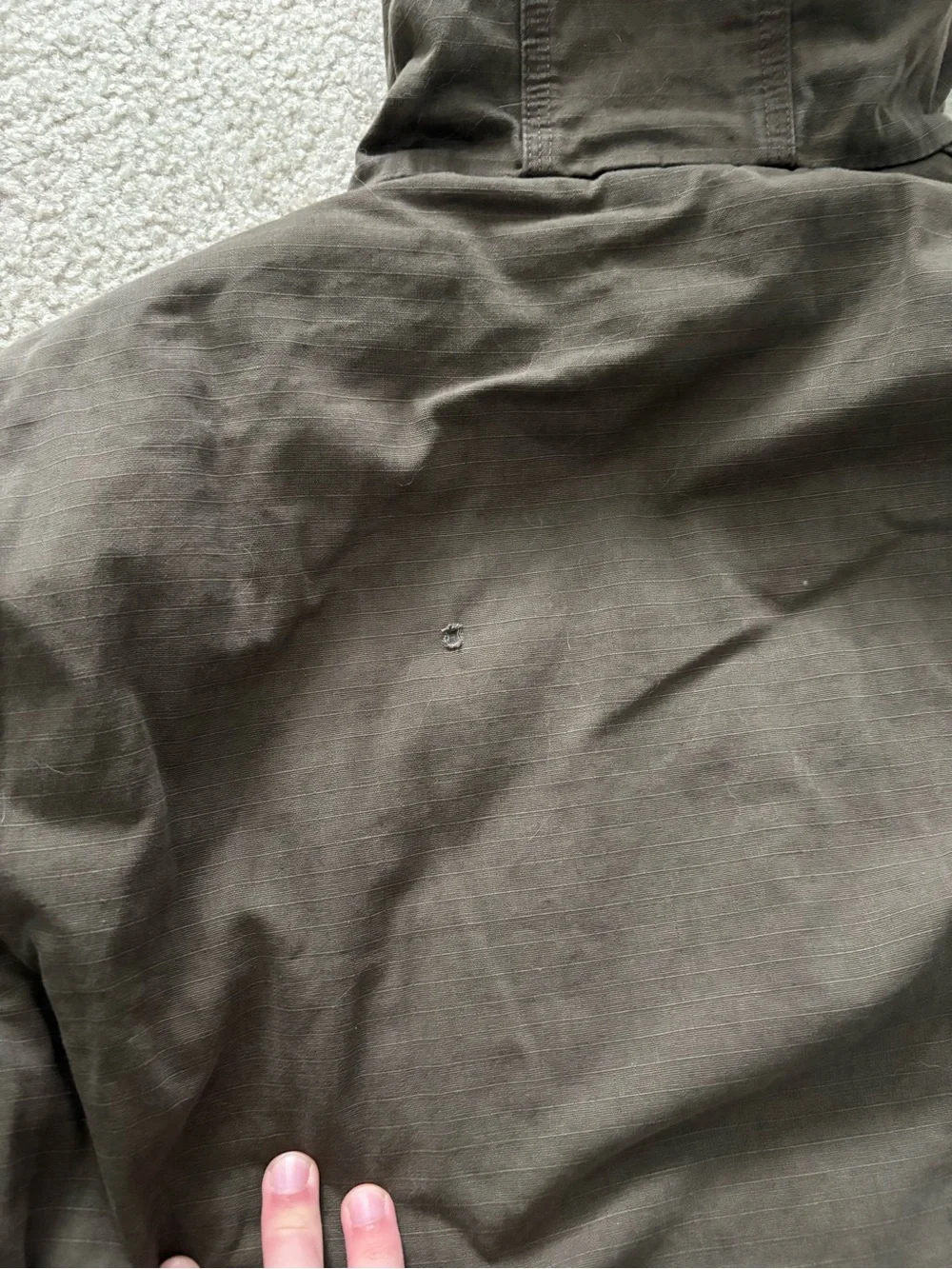 Carhartt Men’s Brown Hooded Work Jacket Men’s XL Ripstop